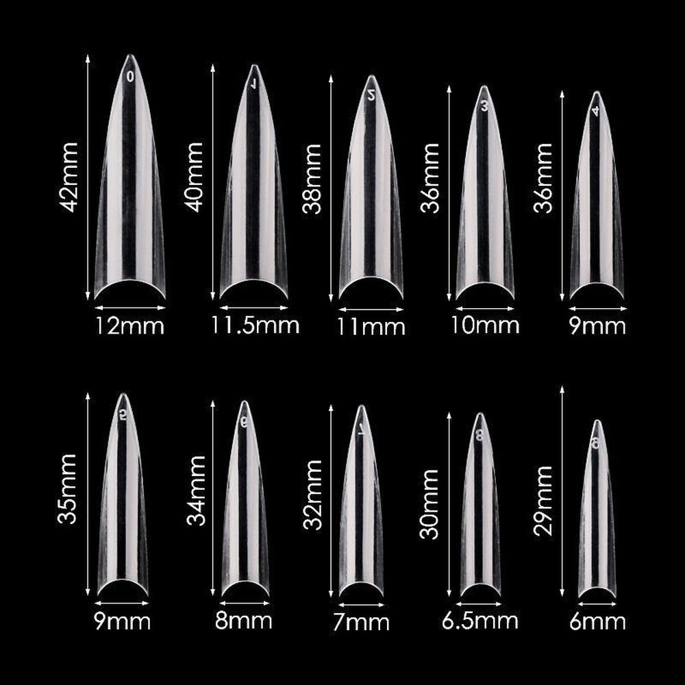 Long Stiletto French False Fake Nail Tips Artificial Fingernail Tips