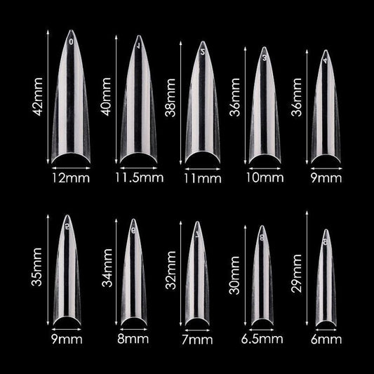 Long Stiletto French False Fake Nail Tips Artificial Fingernail Tips