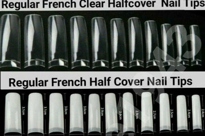 500pcs French Half cover Artificial False Nail Tips Fake Nails Manicure - Jargod