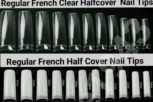 500pcs French Half cover Artificial False Nail Tips Fake Nails Manicure - Jargod