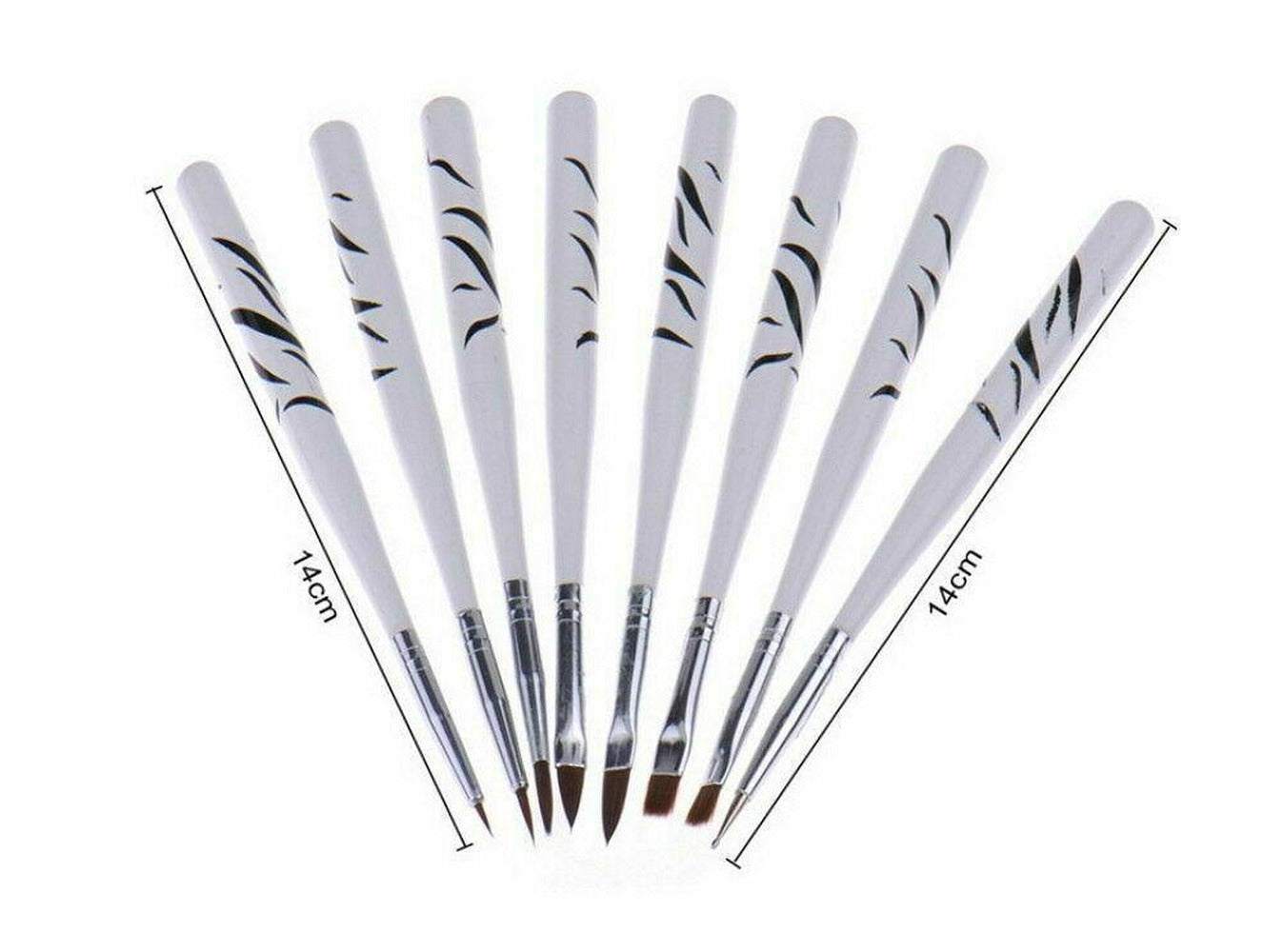 8Pcs/Set UV Gel Nail Art Brush Polish Painting Pen Brush For Manicure Jargod