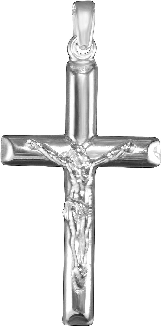 Crucifix Cross Pendant Solid 925 Solid pure Sterling Silver (Small)JARGOD