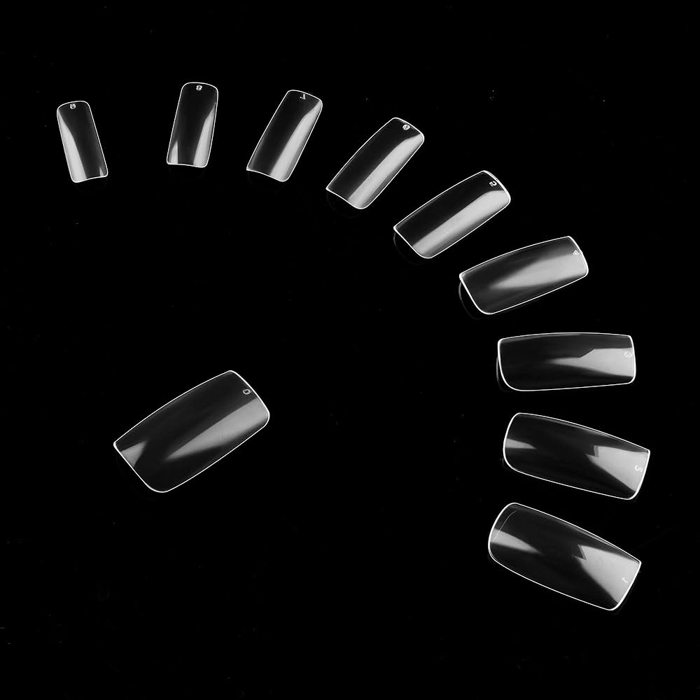 Full Cover Nail Tips Long Square Fake Nails Tips | Fake Nails | False Nails | Press On Nails | Nail Supplies CHOOSE 500 pcs Jargod