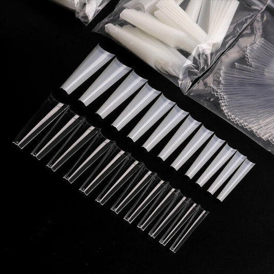 XXL Flat French Curve Coffin Half Cover French Artificial False Nail Tips 500 Pcs Jargod
