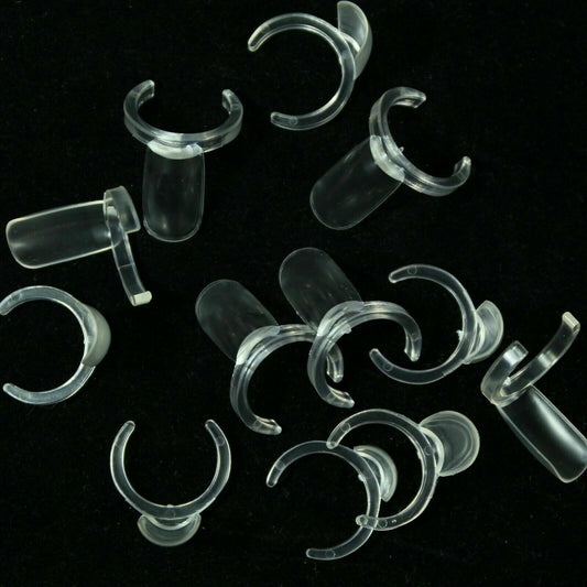 50 PCS Ring Clear Color False Nail Art Tools Nail Polish Display Practice Tips Jargod