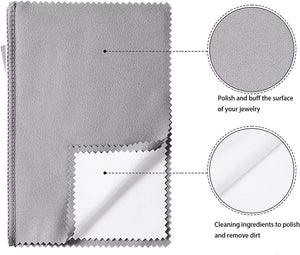 Silver Polishing Cloth Jewelry Cleaning Cloth Jewelry Cleaner Cloth 11" X 14" Xtra Large pro Size Cleaning Cloth for Gold, Silver, and Platinum Jewelry.(Pack of 2pcs) Microfiber cloth material