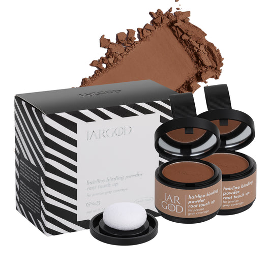 2 Pack Hairline Powder Root Touch-Up Temporary Concealing Powder for Women & Men, Instant Gray Coveragey, 4g each Jargod