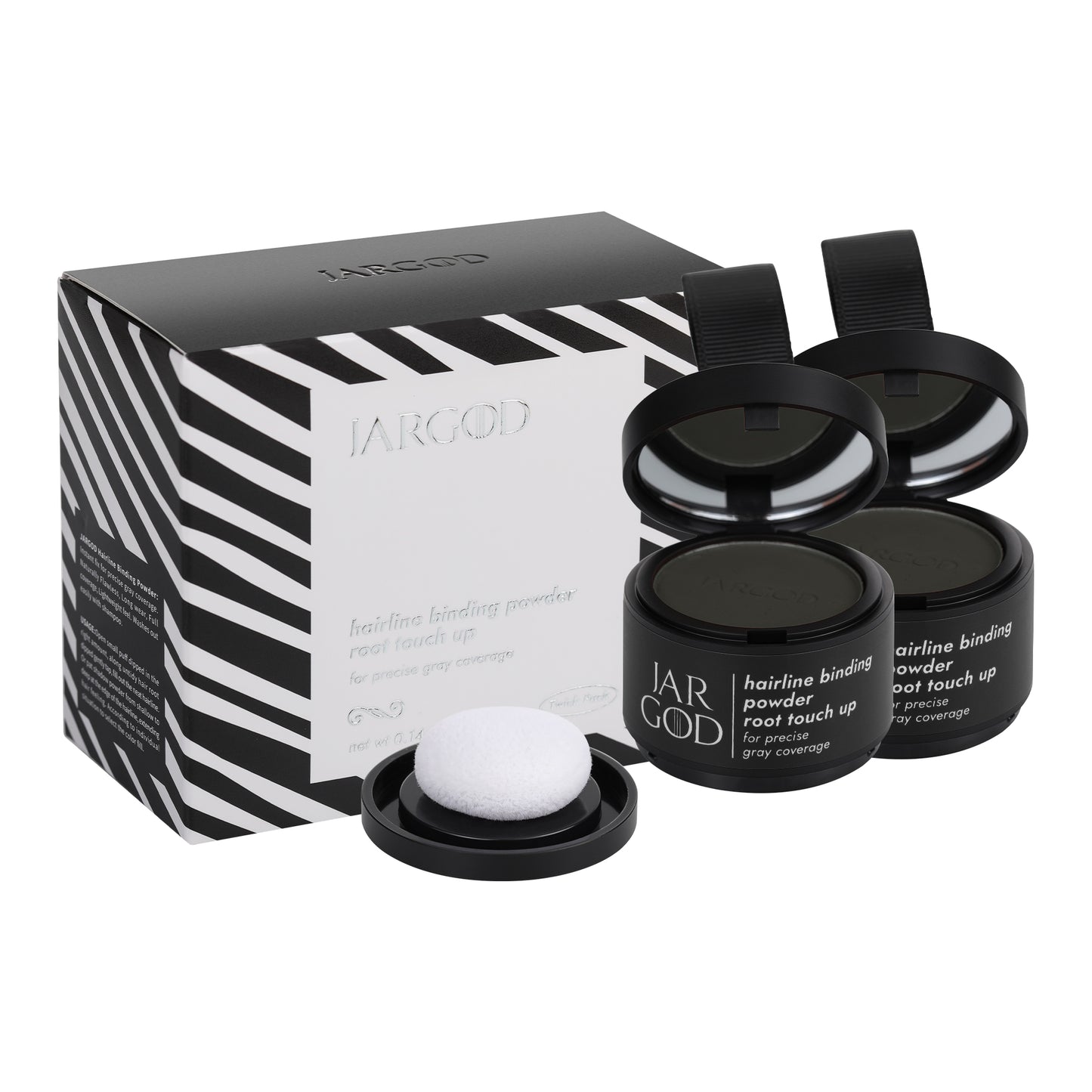 2 Pack Hairline Powder Root Touch-Up Temporary Concealing Powder for Women & Men, Instant Gray Coveragey, 4g each Jargod