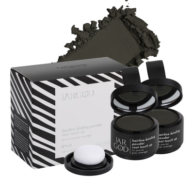 2 Pack Hairline Powder Root Touch-Up Temporary Concealing Powder for Women & Men, Instant Gray Coveragey, 4g each Jargod