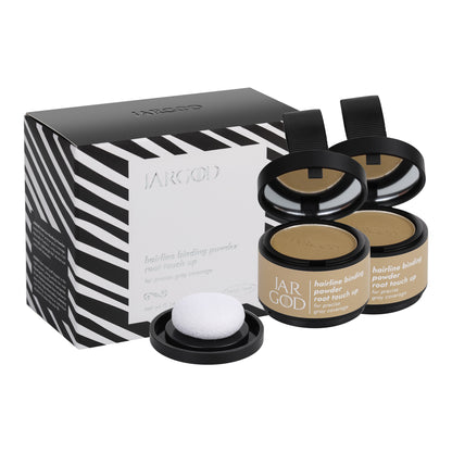 2 Pack Hairline Powder Root Touch-Up Temporary Concealing Powder for Women & Men, Instant Gray Coveragey, 4g each Jargod