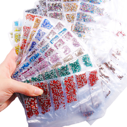 Partition-size 1440pcs Nail Art Rhinestones Crystals Strass For Nails Decoration 1440 Pcs SS4 SS6 SS8 SS10 SS12 SS16 by jargod