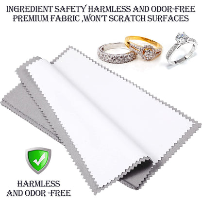 Jewelry Cleaning Polishing Cloth Cleaning 11" X 14" Xtra Large pro Size Cleaning Cloth for Gold, Silver, and Platinum Jewelry.(Pack of 5pcs) Cotton Jargod