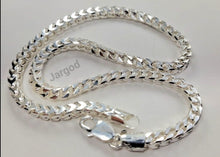 Load image into Gallery viewer, Real Solid 925 Sterling Silver Franco Diamond Cut Chain Necklace 5mm Italy Jargod
