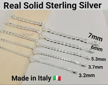 Load image into Gallery viewer, Real Solid 925 Sterling Silver Mariner Link Chain Necklace Made in Italy Jargod
