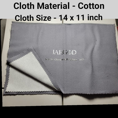 JARGOD Silver Polishing Cloth — Jewelry Tarnish Remover & Cleaner for Gold Silver Platinum, 11x14" Cotton