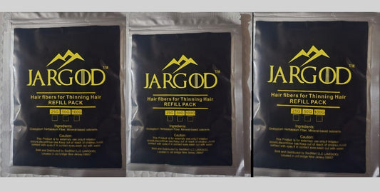 3 Pack Hair Building Fibers Refill Bag 50grams/1.76oz Each Refill Bag by Jargod