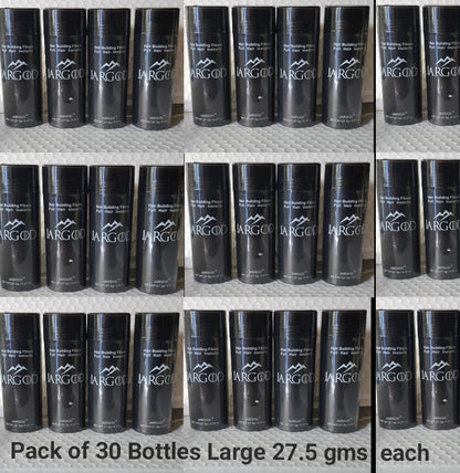 30 Bottle Full Case Black Hair Building Fibers for Instant Volume and Thicker Fuller Hair Large 27.5g ( Pack of 30 Bottles ) Hair Fibers for Women and Men Jargod