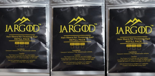 3 Pack Hair Building Fibers Refill Bag 50grams/1.76oz Each Refill Bag by Jargod