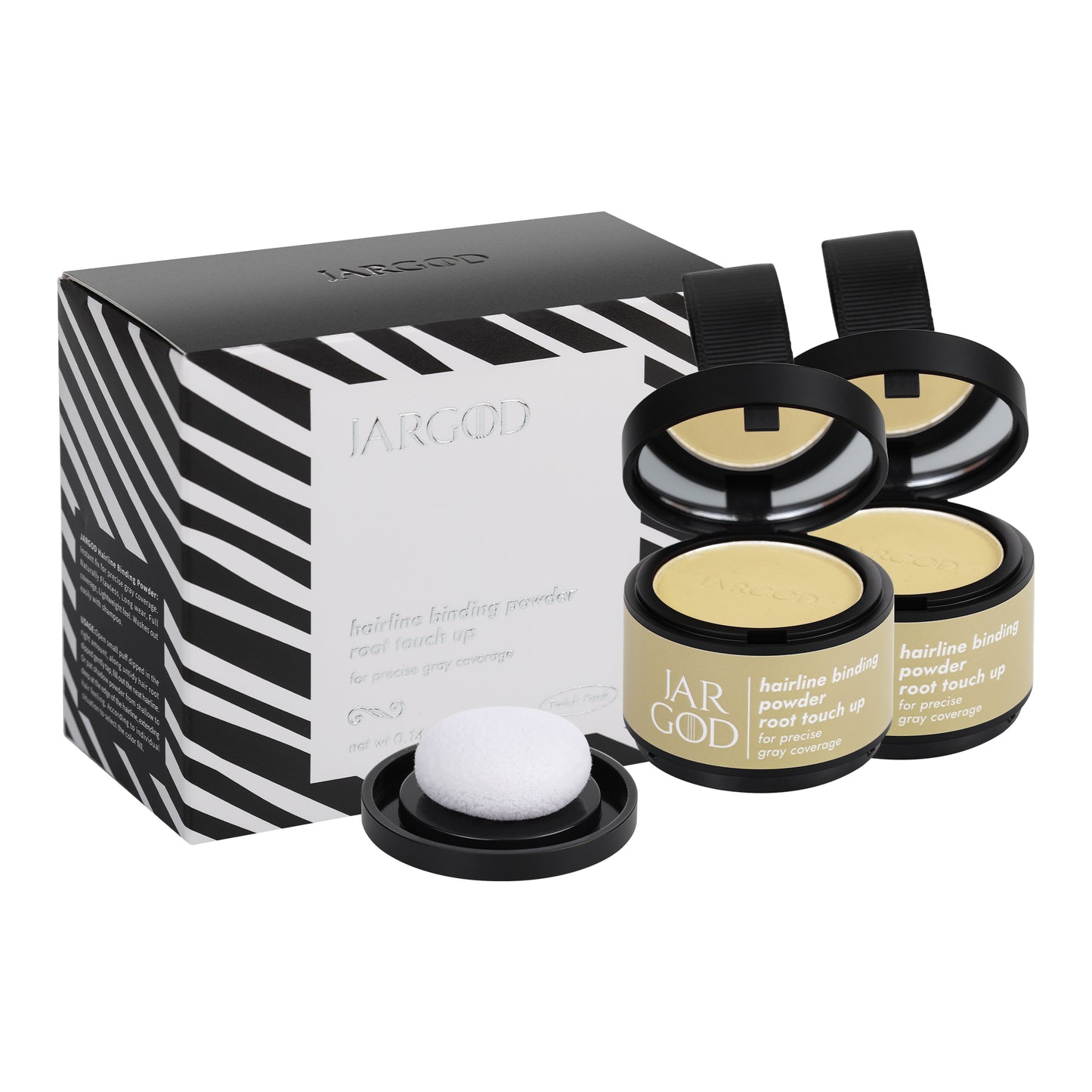 2 Pack Hairline Powder Root Touch-Up Temporary Concealing Powder for Women & Men, Instant Gray Coveragey, 4g each Jargod