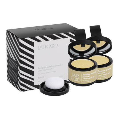 2 Pack Hairline Powder Root Touch-Up Temporary Concealing Powder for Women & Men, Instant Gray Coveragey, 4g each Jargod