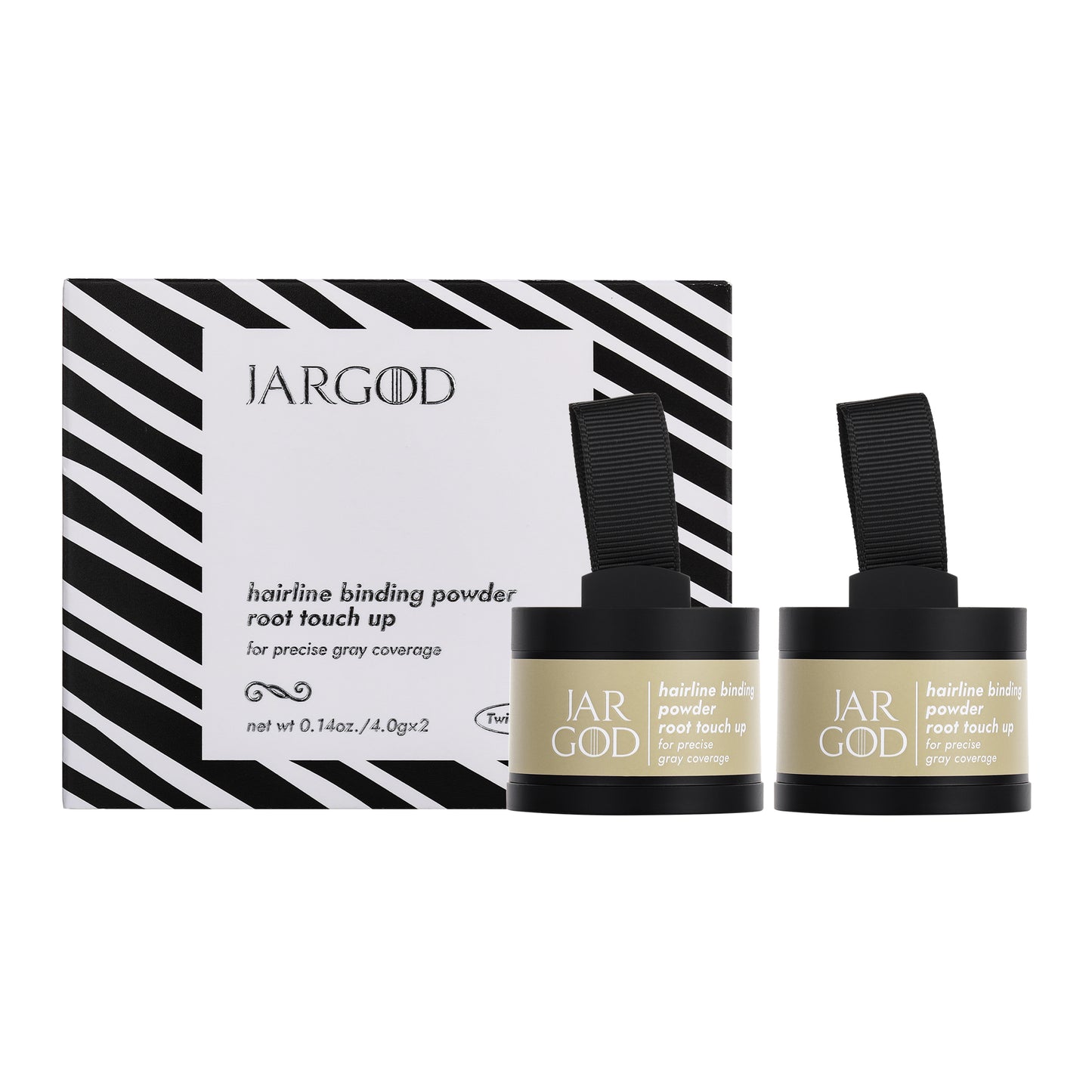 2 Pack Hairline Powder Root Touch-Up Temporary Concealing Powder for Women & Men, Instant Gray Coveragey, 4g each Jargod