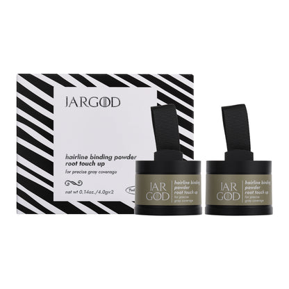 2 Pack Hairline Powder Root Touch-Up Temporary Concealing Powder for Women & Men, Instant Gray Coveragey, 4g each Jargod