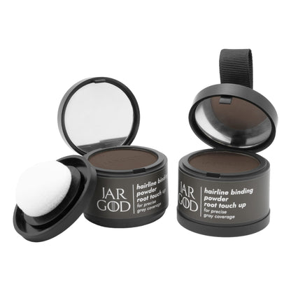 2 Pack Hairline Powder Root Touch-Up Temporary Concealing Powder for Women & Men, Instant Gray Coveragey, 4g each Jargod