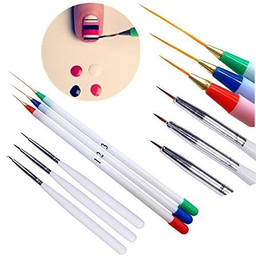 6Pcs Set Acrylic French Nail Art Pen Brush Painting Drawing Liner Manicure Tools Jargod