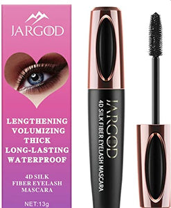 4D Silk Fiber Mascara – Waterproof, Volumizing, Long-Lasting & Smudge-Proof Lash Extension Makeup for Thick, Full Eyelashes
