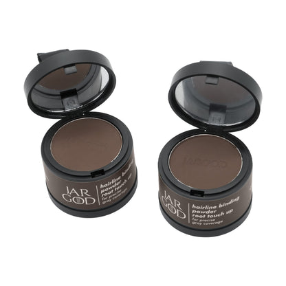 2 Pack Hairline Powder Root Touch-Up Temporary Concealing Powder for Women & Men, Instant Gray Coveragey, 4g each Jargod
