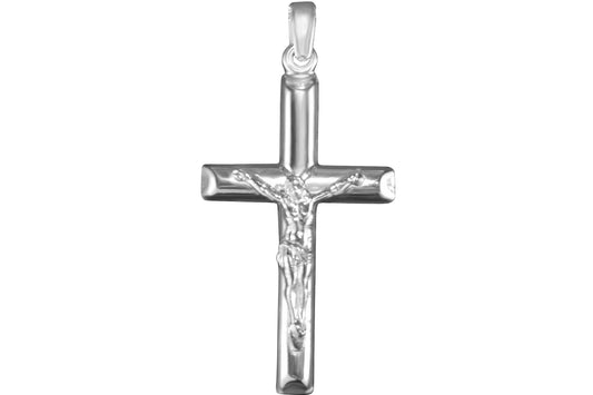 Crucifix Cross Pendant small size Solid 925 Solid Sterling Silver Made in Italy JARGOD