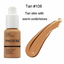 Load image into Gallery viewer, Phoera Foundation Makeup Full Coverage Liquid Base Brighten Long Lasting Twin Pack
