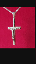 Load and play video in Gallery viewer, Crucifix Cross Pendant (Small) Real 925 Sterling Silver Men Women Italy Jargod
