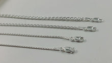 Load and play video in Gallery viewer, Real Solid 925 Sterling Silver Wheat Spiga Chain Necklace 2.5mm Italy Jargod
