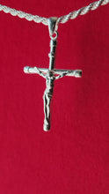 Load and play video in Gallery viewer, Crucifix Cross Pendant Real Solid 925 Sterling Silver for Men women Italy Jargod
