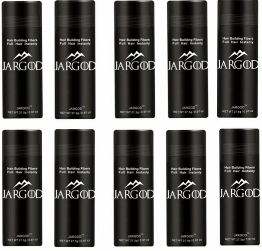 Hair Building Fibers for Instant Volume and Thicker Fuller Hair Large 27.5g ( Pack of 10 Bottles ) Hair Fibers for Women and Men Jargod