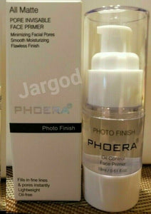 Phoera Face Primer 18ml Full Size Base Liquid Natural All Matte Foundation Pores Invisible Oil-control