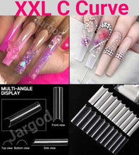 Load image into Gallery viewer, XXL C Curve Half Cover French Artificial False Nail Tips in bag Jargod
