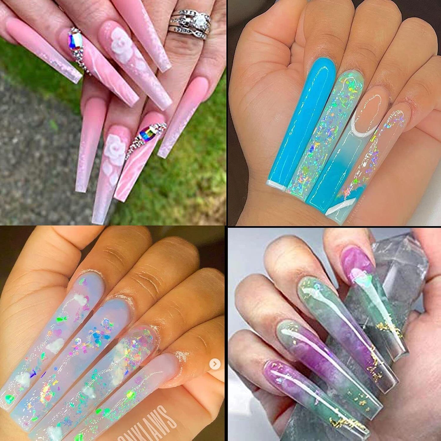 XXL C Curve / waterpipe / Half Tube Half Cover French Artificial False Nail Tips Choose 500pcs Jargod