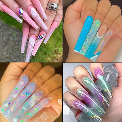 XXL C Curve / waterpipe / Half Tube Half Cover French Artificial False Nail Tips Choose 500pcs Jargod
