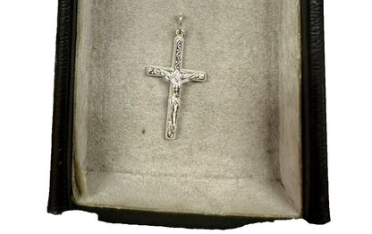 JARGOD Real Solid 925 Sterling Silver Crucifix Cross Pendant (Small) — Made in Italy, Men Women