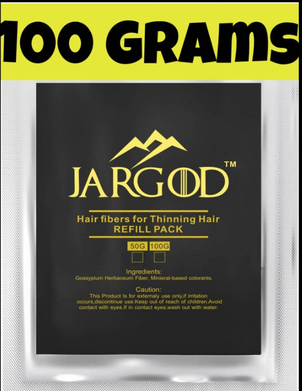 Hair Building Fibers 100 Grams- Refill Your Existing Fiber Bottle - Refill Pack by Jargod