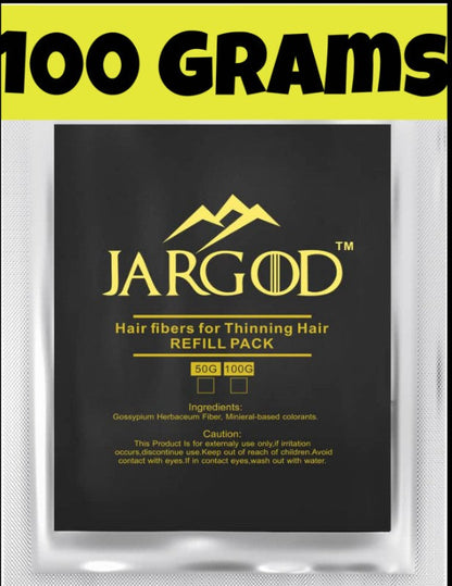 JARGOD 100 Gram Hair Building Fibers - Refill Your Existing Fiber Bottle - Hair Filler Fibers - Hair Loss Concealer For Thinning Hair