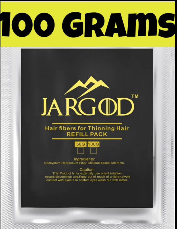 JARGOD 100 Gram Hair Building Fibers - Refill Your Existing Fiber Bottle - Hair Filler Fibers - Hair Loss Concealer For Thinning Hair