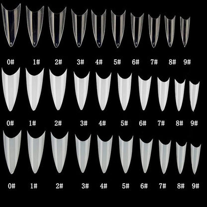 500Pc Stiletto French Half Cover False Fake Acrylic Nail Tips 