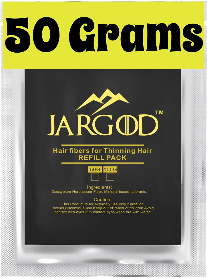 Hair Building Fibers - Refill bag 50g - Hair Loss Concealer For Thinning Hair- Refill Your Existing Fiber Bottle - Refill Pack by Jargod