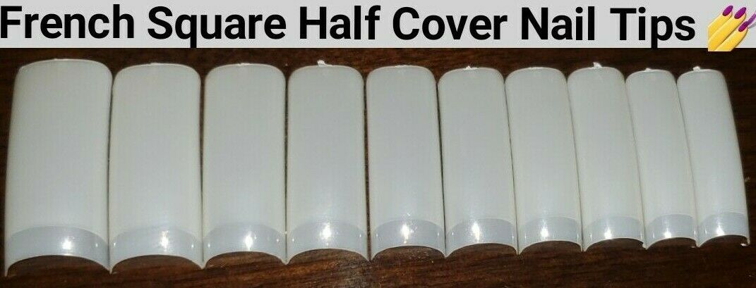 100pc Half Cover Nail Tips  / French / Medium French / Flat French / French Square /Stiletto / c curve   Fake False Nail tips in Bag  Jargod