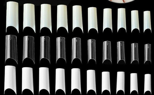 C Curve Waterpipe Half tube Half Cover Nail Tips Artificial False Acrylic UV Gel nail tips 500 Pcs Jargod