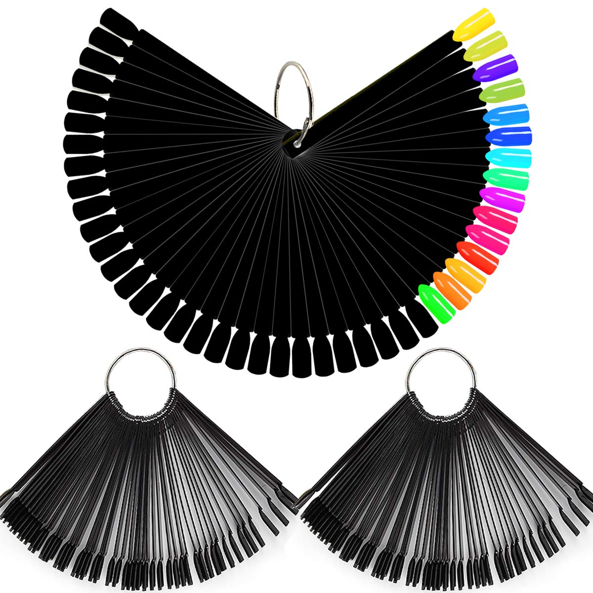 50 PCS Nail Polish Display Practice Tips False Nail Art Tools French Style CHOOSE Color Natural Clear Black Jargod