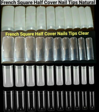 Load image into Gallery viewer, 500pcs French Square Half cover Square Nail Tips Artificial False Fake Nail Tips  Jargod
